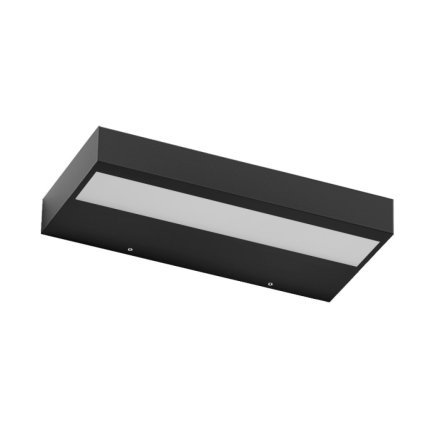 Linea Light Regolo V2 320 Bi, černé nástěnné svítidlo, LED 35W 2700K, šířka 31,4cm