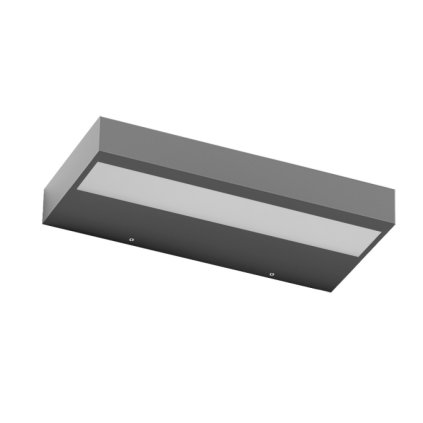Linea Light Regolo V2 320 Bi, šedé nástěnné svítidlo, LED 35W 3000K, šířka 31,4cm
