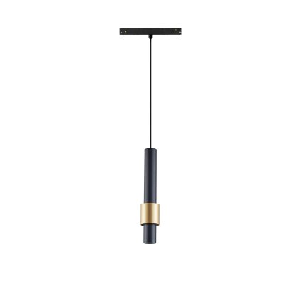 Mantra Magneto 48V Clifton, černozlatý závěs LED 7W 3000K 38°, TRIAC, průměr 5,8cm
