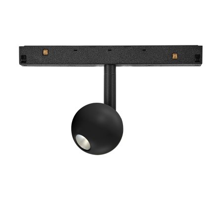 Mantra Magneto 48V Gruissan, černý spot LED 7W 3000K 38°, TRIAC, průměr 5,5cm