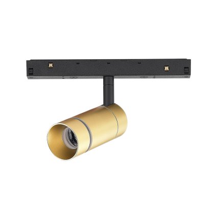 Mantra Magneto 48V Split, černozlatý spot LED 7W 3000K 38°, TRIAC, průměr 4,3cm