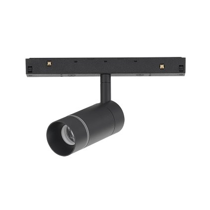 Mantra Magneto 48V Split, černý spot LED 7W 3000K 38°, TRIAC, průměr 4,3cm
