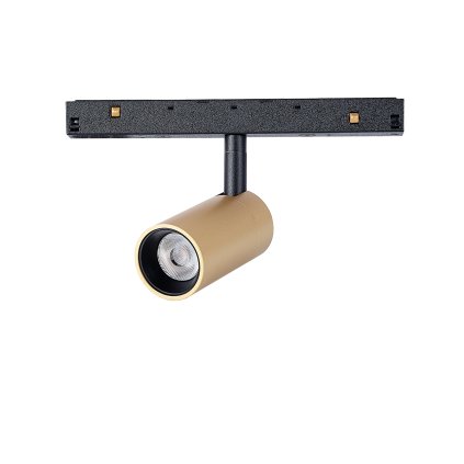 Mantra Magneto 48V, černozlatý spot LED 7W 3000K 38°, on/off, průměr 4,3cm