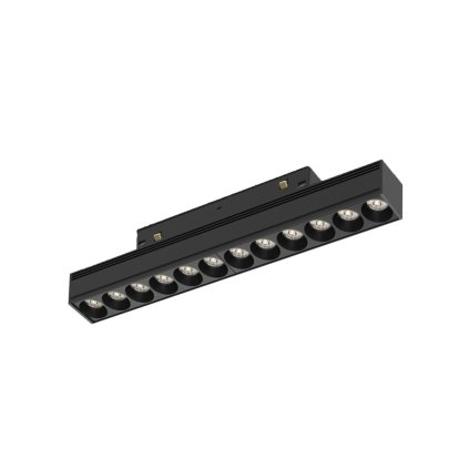 Mantra Magneto 48V, černý lineární modul LED 12W 3000K 50°, TRIAC, délka 25cm