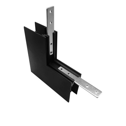 Mantra Magneto 48V, spojka strop-stěna černá vysoká 90° vnější