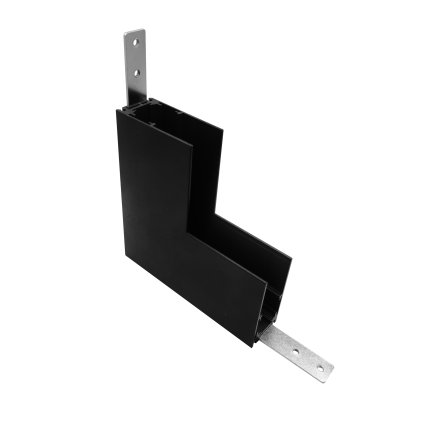Mantra Magneto 48V, spojka strop-stěna černá vysoká 90° vnitřní