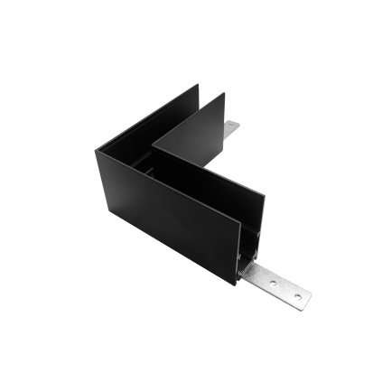 Mantra Magneto 48V, spojka strop-stěna černá vysoká 90° vnitřní