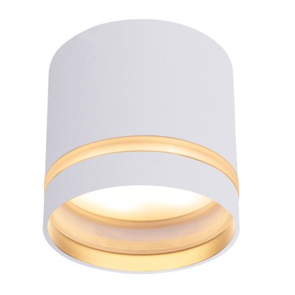 Mantra Split, stropní válcové svítidlo s průsvitným proužkem 1xGX53, bílá, průměr 8,4cm