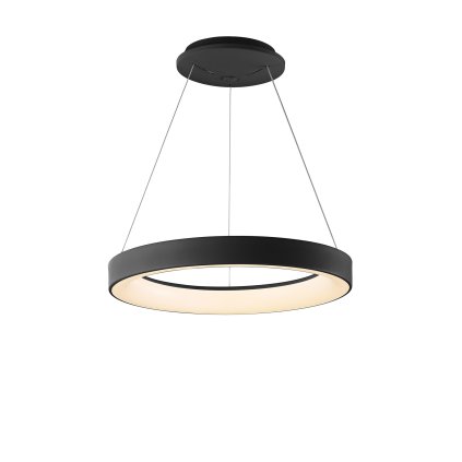 Mantra Niseko, závěsné kruhové svítidlo LED 32W, 3000-6000K, dálk. ovládání, černá, průměr 45cm