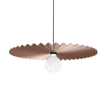 Linea Light Doge, moderní béžovo-červené závěsné svítidlo, 1x22W E27, průměr 58,4cm
