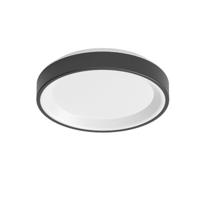 Linea Light Iside, černé stropní/nástěnné svítidlo, 24W LED 3000K, prům. 35,2cm