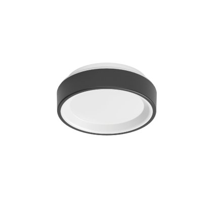 Linea Light Iside, černé stropní/nástěnné svítidlo, 10W LED 3000K, prům. 23,1cm