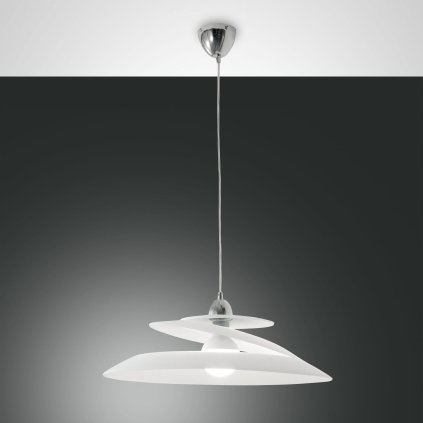 Fabas Aragon, závěsné svítidlo, 60W E27, bílá, prům. 53cm