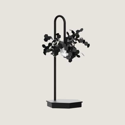 Zava Andromeda, černá stolní lampa, 1xE14, výška 58cm