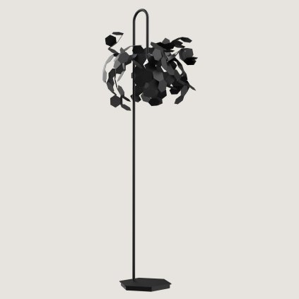 Zava Andromeda, černá stojací lampa, 1xE27, výška 210cm