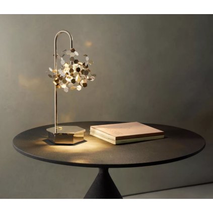Zava Andromeda, zlatá nabíjecí stolní lampa LED 4W 3000K, výška 35cm