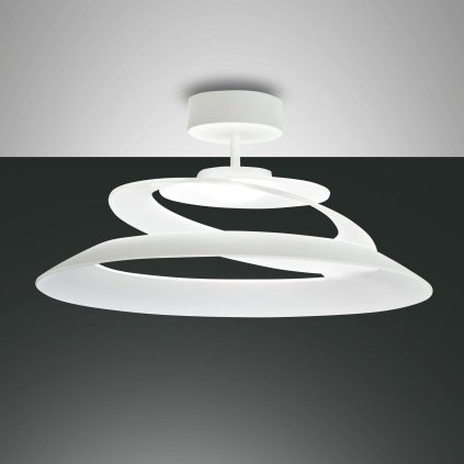Fabas Aragon, stropní svítidlo, 18W LED 2700K stmívatelné, bílá, prům. 53cm