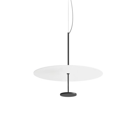 Linea Light Stilo_P, závěsné svítidlo pro nepřímé osvětlení, 21W LED 3000K, bílá/černá, prům. 54,5cm