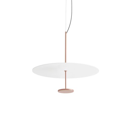 Linea Light Stilo_P, závěsné svítidlo pro nepřímé osvětlení, 21W LED 3000K, bílá/béžovo-červená, prům. 54,5cm