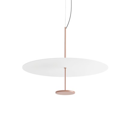 Linea Light Stilo_P, závěsné svítidlo pro nepřímé osvětlení, 32W LED 2700K, bílá/béžovo-červená, prům. 74,5cm