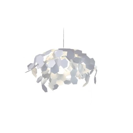 Zava Andromeda, bílé závěsné designové svítidl 1x E14, prům. 30cm