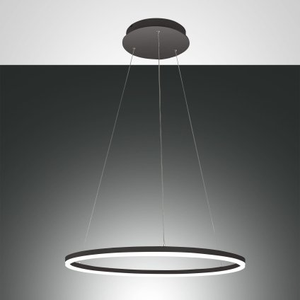 Fabas Giotto, kruhové svítidlo pro zavěšení, 36W LED 3000K, černá, prům. 60cm