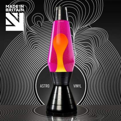 mathmos astro vinyl lava lamp pink yellow