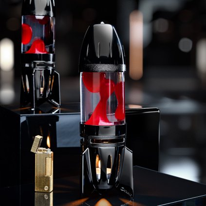 v2 mathmos fireflow candle lava lamp black clear black