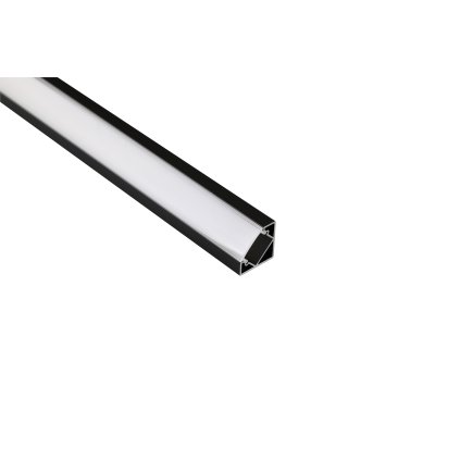 Mantra hliníkový rohový profil 1,81x1,81 s difusorem, délka 2m, černá