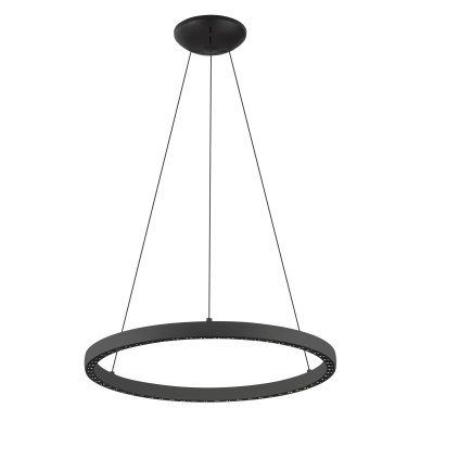 Mantra Riumar, černé kruhové svítidlo 40+15W 3000K, se svícením nahoru/dolů, pr. 62,8cm