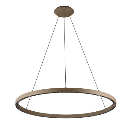 Mantra Riumar, hnědé kruhové svítidlo 60+20W 3000K, se svícením nahoru/dolů, pr. 92,8cm