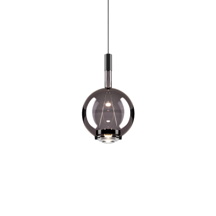 Sky–Fall Round medium Glossy Smoke Black