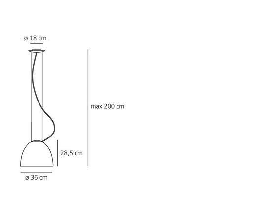 1074 1 artemide nur gloss mini halo black zavesne svitidlo v cernem lesku 1x150w e27 prum 36cm_rozmery