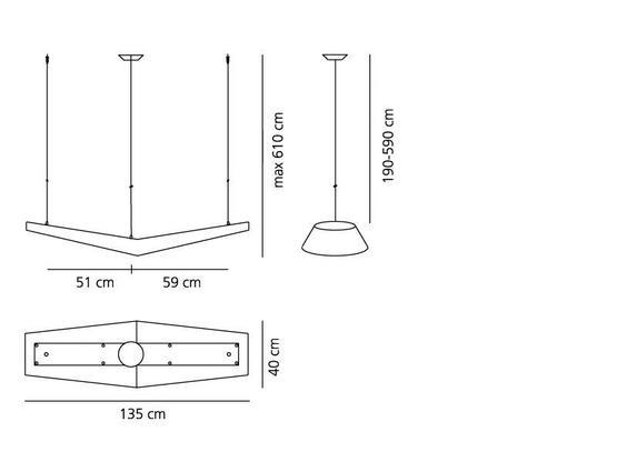 1104 3 artemide mouette symmetric zavesne designove svitidlo 55w led 3000k 135cm delka zavesu 190cm_rozmery