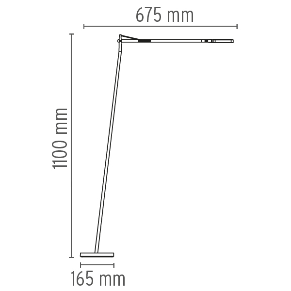 11241 7 flos kelvin led f bila stojaci lampa pro cteni_rozmery