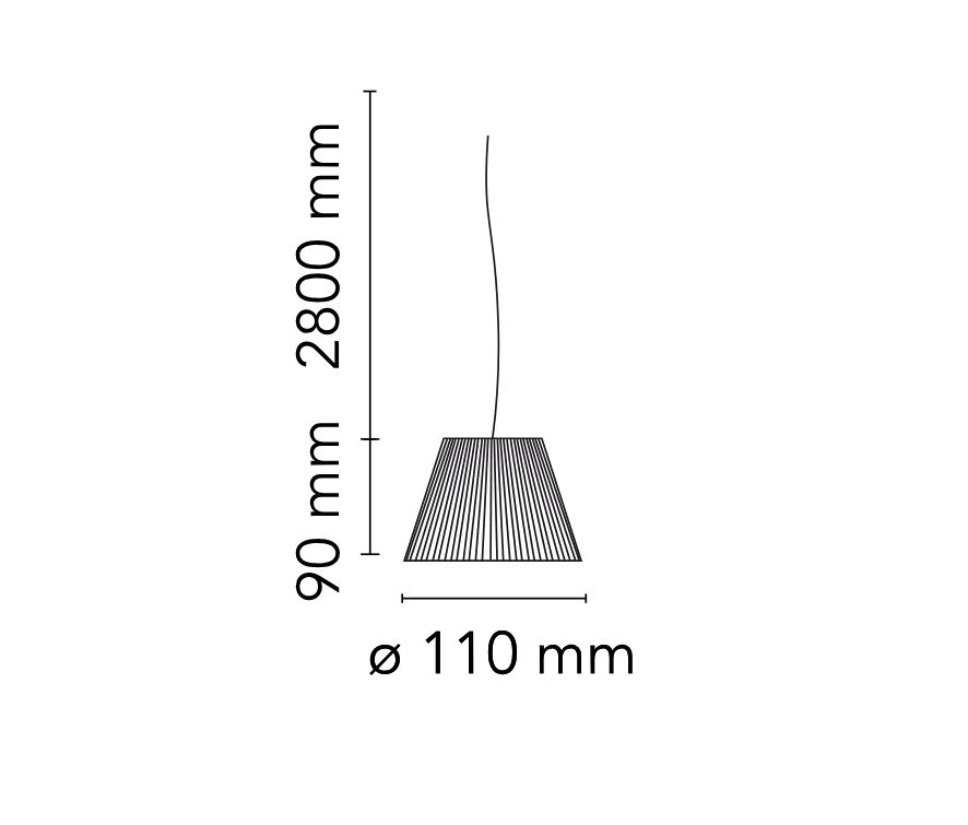 11370 7 flos romeo babe suspension designove zavesne svitidlo 1x40w g9 prum 11cm_rozmery