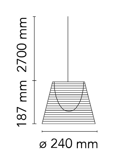 Flos KTribe Suspension1 rozmery