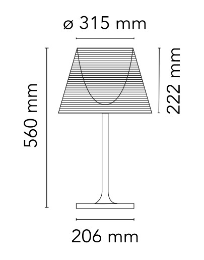 Flos KTribe T1 rozmery