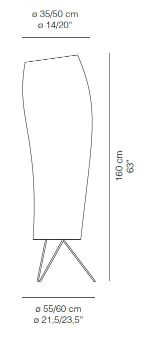 17670 9 karboxx warm designova stojaci lampa se stmivacem 1x40w vyska 160cm_rozmery
