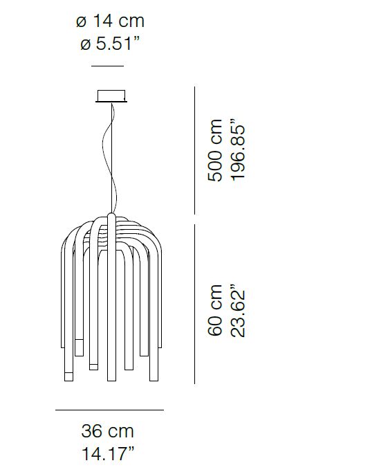 17730 9 karboxx pipes zavesne svitidlo z trubek s bilou upravou 16x1w led 2700k delka 60cm_rozmery