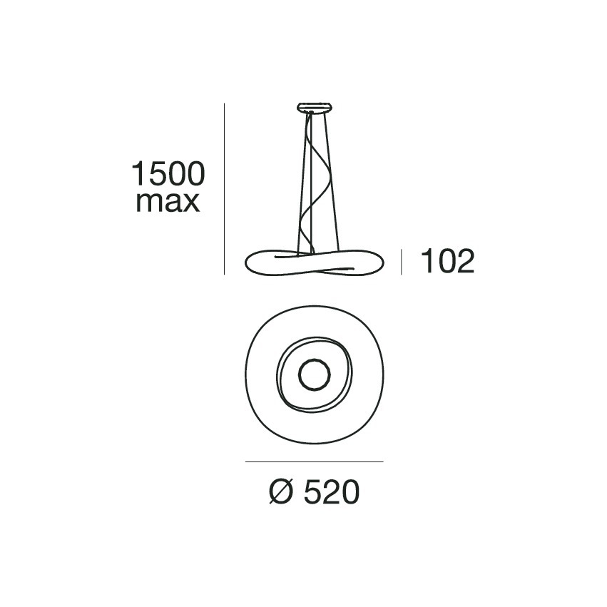 19854 11 Stilnovo mr magoo p zavesne svitidlo z polyethylenu 23w led 4000k stmivatelne dali prumer 52cm_rozmery