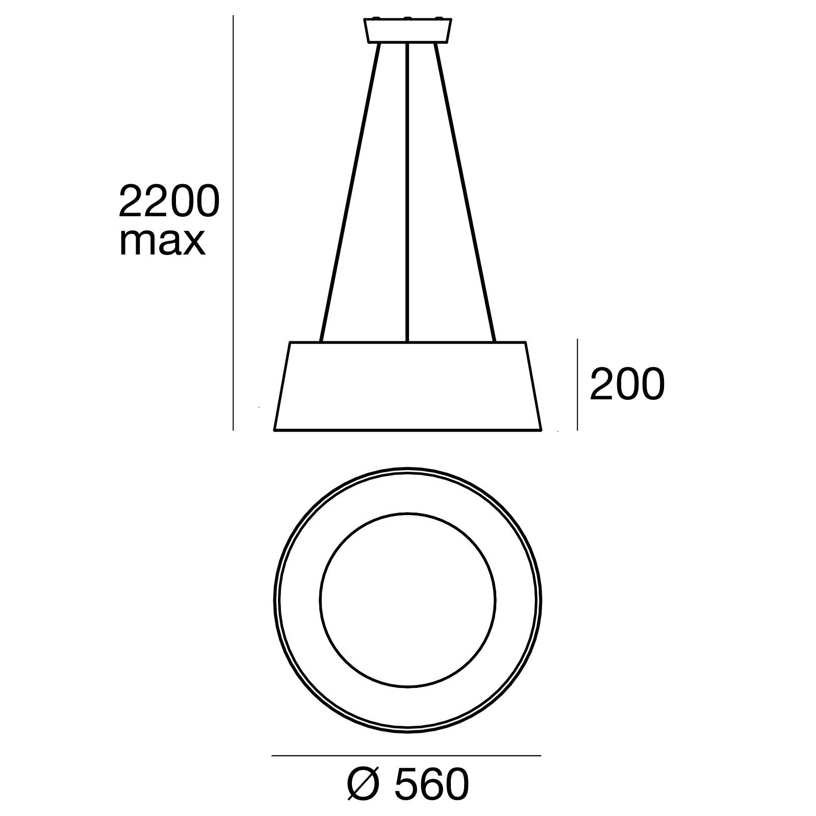 19896 13 Stilnovo oxygen p azurove zavesne svitidlo 36w led 3000k stmivatelne dali prum 56cm_rozmery
