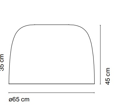 25026 9 marset djembe c 65 45 modre stropni svitidlo 28 5w led 2700k stmivatene prum 65cm_rozmery