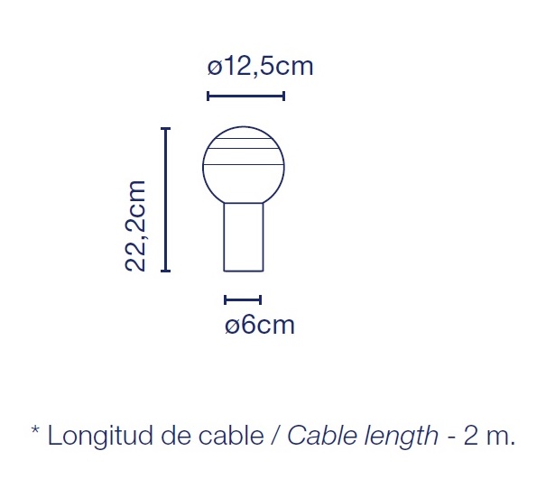 25098 7 marset dipping light stolni lampicka s ruzovymi tony 3 4w led 2700k vyska 22 2cm_rozmery