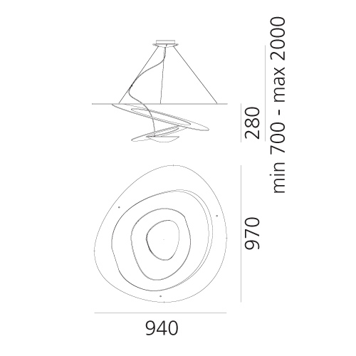 artemide pirce sospensione silhouette4768465 800x600 rozmery
