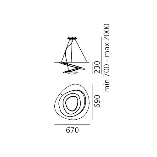 artemide pirce sospensione silhouette4776445 800x600 rozmery