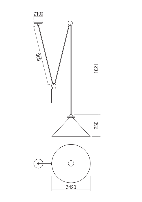 39207 1 redo kalimba zavesne stahovaci svitidlo 1x42w e27 cerna prum 42cm_rozmery