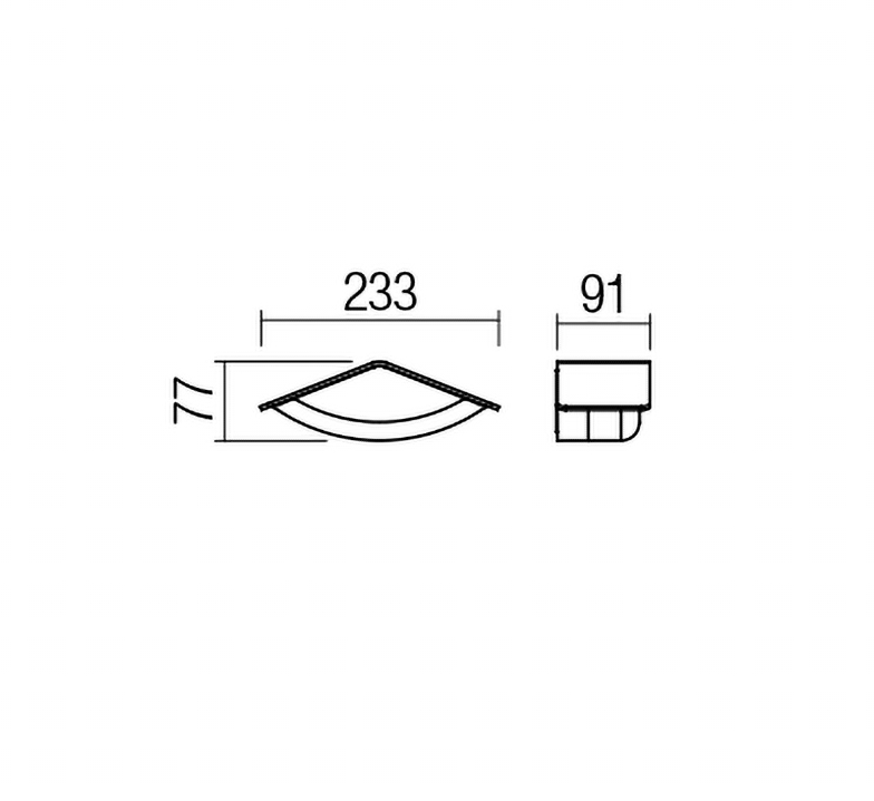 39468 5 redo chalet antracitove nastenne svitidlo 8w led sirka 23 3cm ip54_rozmery