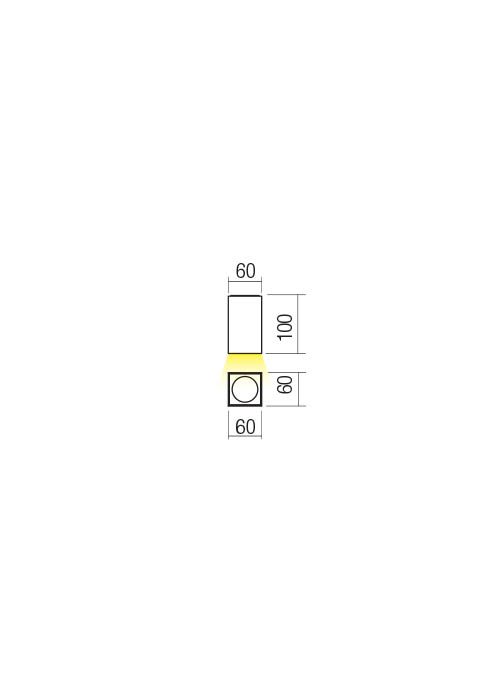 39519 2 redo quad bile venkovni stropni svitidlo 3w led 3000k 6x6x10cm ip65_rozmery