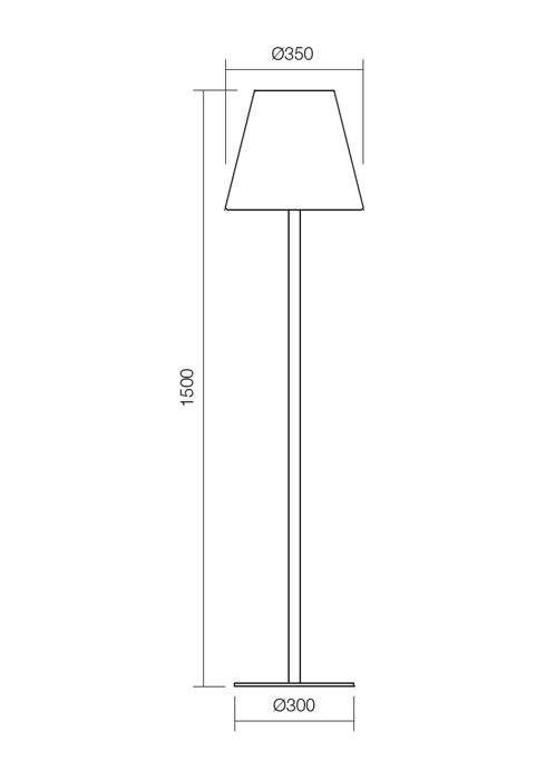 39837 2 redo pino venkovni stojaci lampa 1x24w e27 seda vyska150cm ip65_rozmery